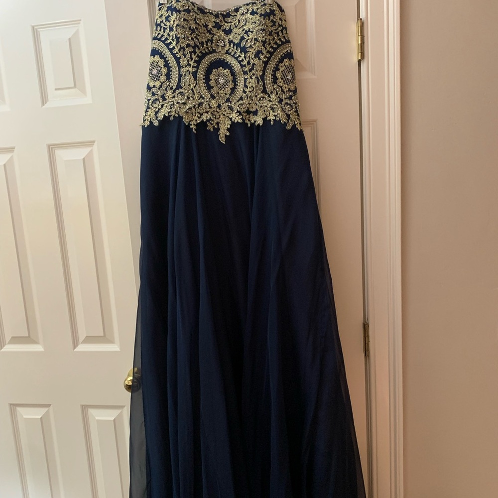 Clarisse Blue Prom Dress Size 16